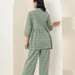 Kaajh Women's Green Printed Cotton Co-ord Set - Swadesiicart