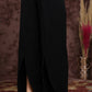 Juniper Women Black Rayon Dobby Woven - Dobby Tulip Dhoti Pant | Swadesiicart