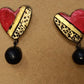Terracotta Heart-Shape Ear Studs