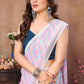 Aafreen Partywear Designer Purple Georgette Fancy Ready Wear Saree