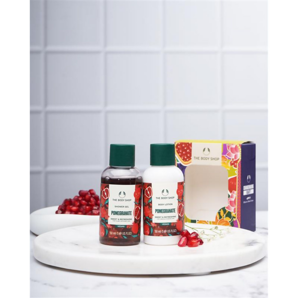 The Body Shop Pomegranate Shower Gel & Body Lotion Gift Set - Swadesiicart