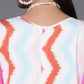 Ahalyaa White & Pink Zig Zag Striped Basic Jumpsuit - Swadesiicart