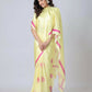 Vastranavya Yellow Mandala Print Free Hand Ready to Wear Saree | Swadesiicart