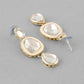 VOJ Kundan Studded Silver Plated White Color Jewellery Set with MaangTikka - Swadesiicart
