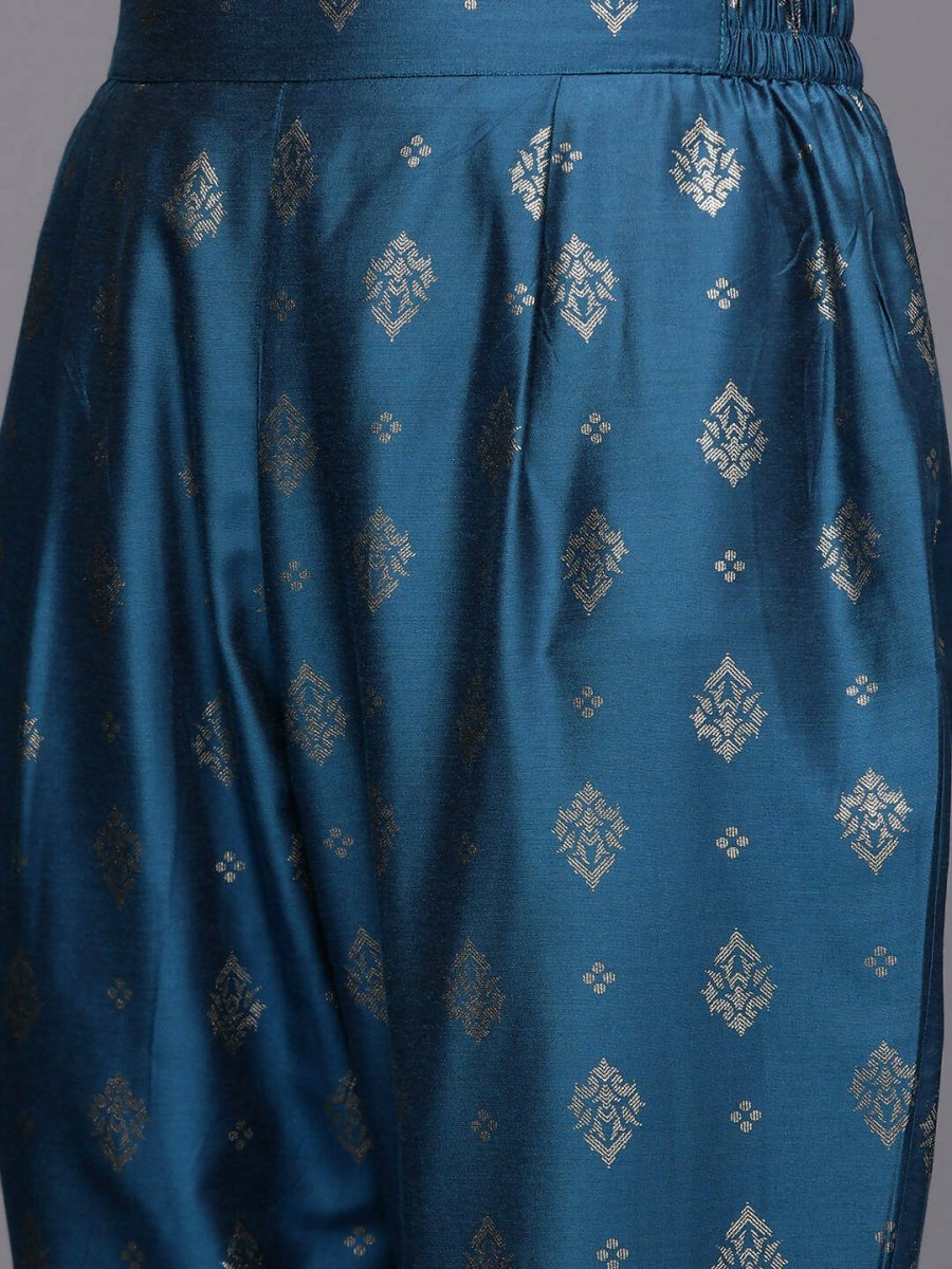 Ahalyaa Women's Traditional wear Kurta Set - Blue | Swadesiicart