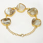 NVR Women's Gold-Polished Handcrafted Mother of Pearl Link Bracelet - Swadesiicart