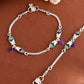VOJ Set of 2 Mutli Color Meenakari Anklet - Swadesiicart
