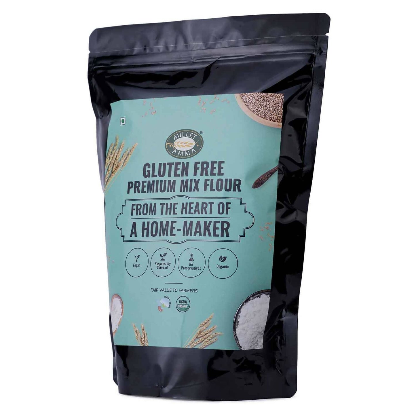 Millet Amma Gluten Free Premium Mix Flour Organic - Millet Amma urban Monk pvt Ltd