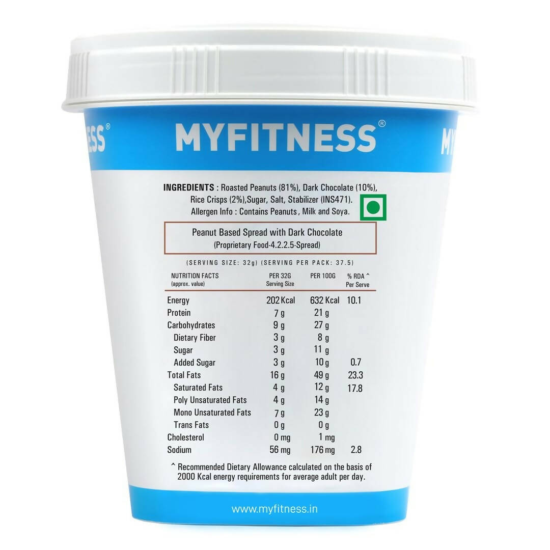 Myfitness Chocolate Peanut Butter Crispy - Swadesiicart