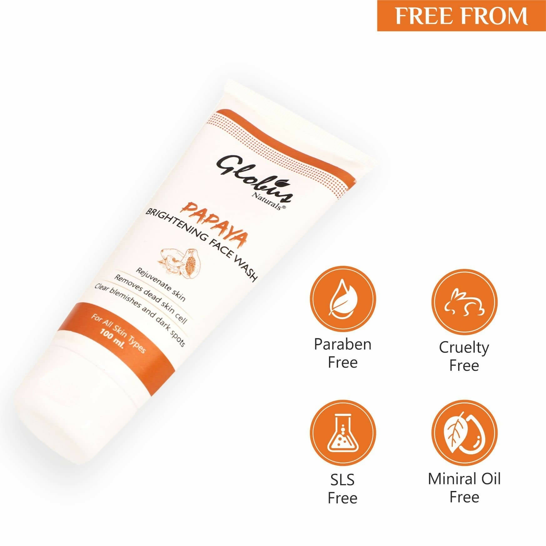 Globus Naturals Purifying Papaya Face Wash - Swadesiicart