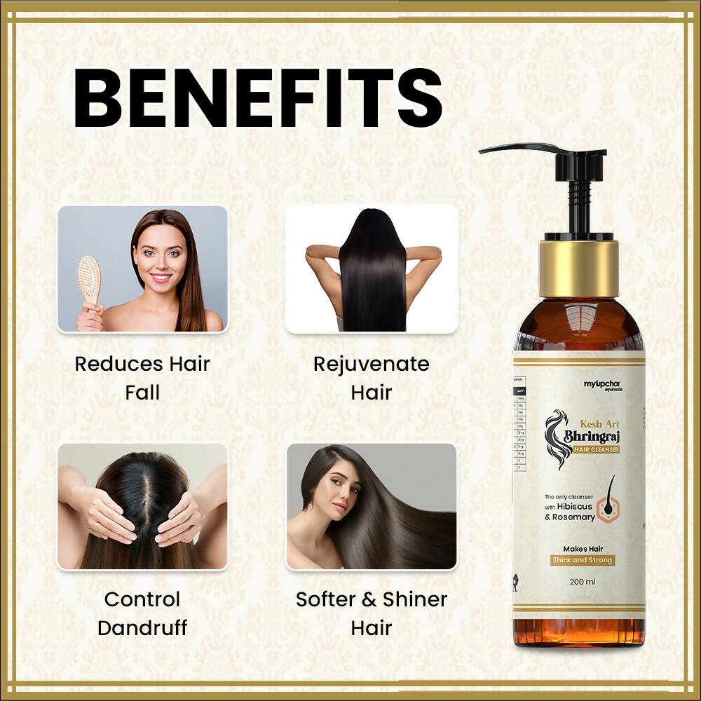 myUpchar Ayurveda KeshArt Bhringraj Hair Cleanser Shampoo | Swadesiicart