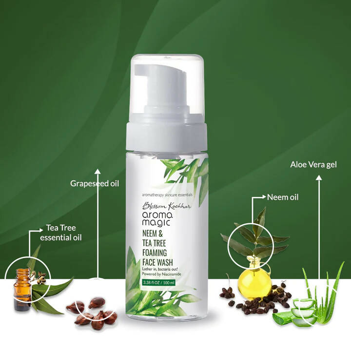 Blossom Kochhar Aroma Magic Neem & Tea Tree Foaming Face Wash - Swadesiicart