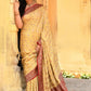 Joban Fashion Yellow Crepe Chiffon Pure Handloom Banarasi Silk Saree | Swadesiicart