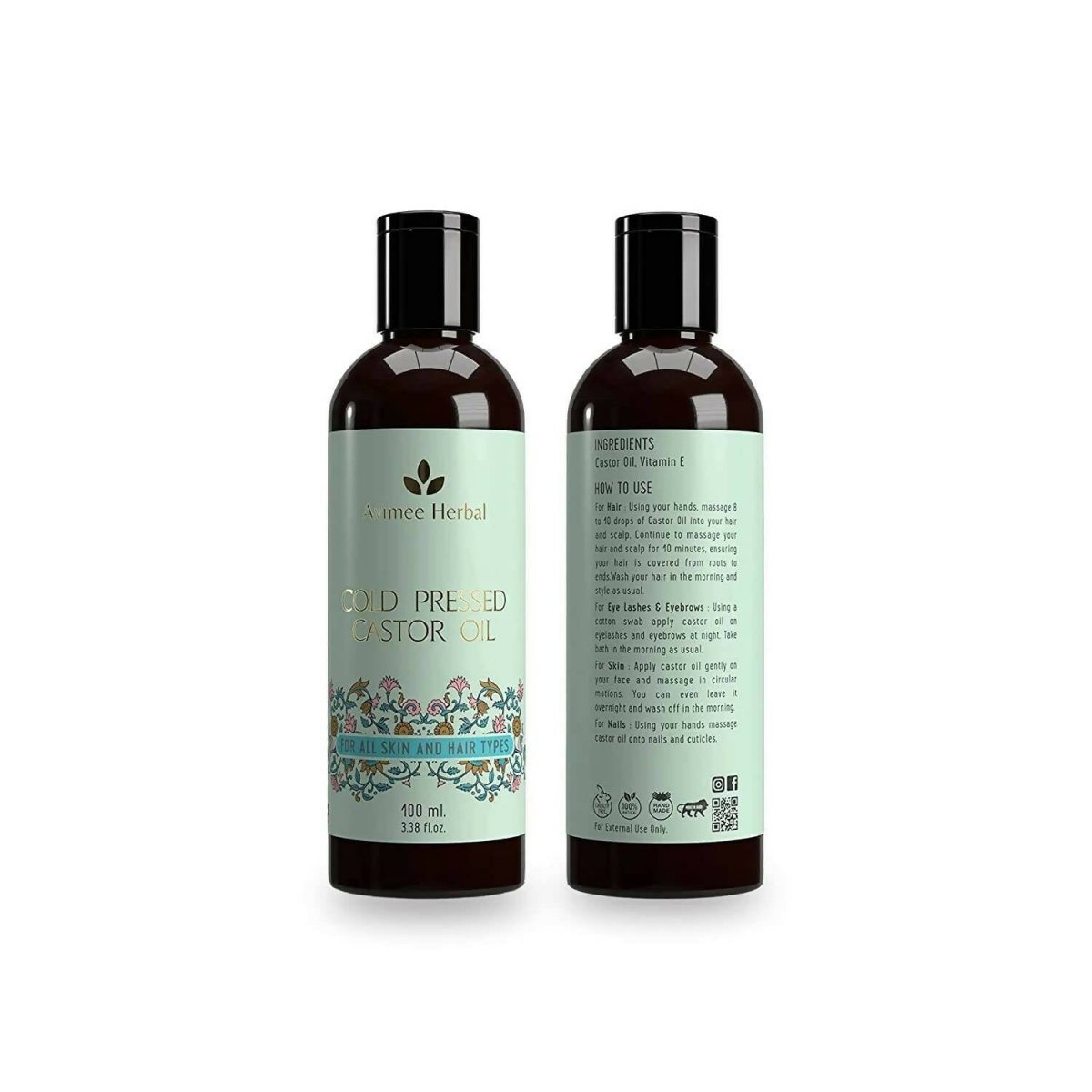 Avimee Herbal Cold Pressed Castor Oil For Hair Growth, For Stronger & Shinier Hair - Limited Time Offer - Swadesiicart