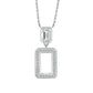 Cauer Elegant 14K White Gold Plated Moissanite Pendant Necklace | Swadesiicart
