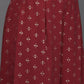 Ahalyaa Women Printed Tunic with Palazzos - Maroon Color | Swadesiicart