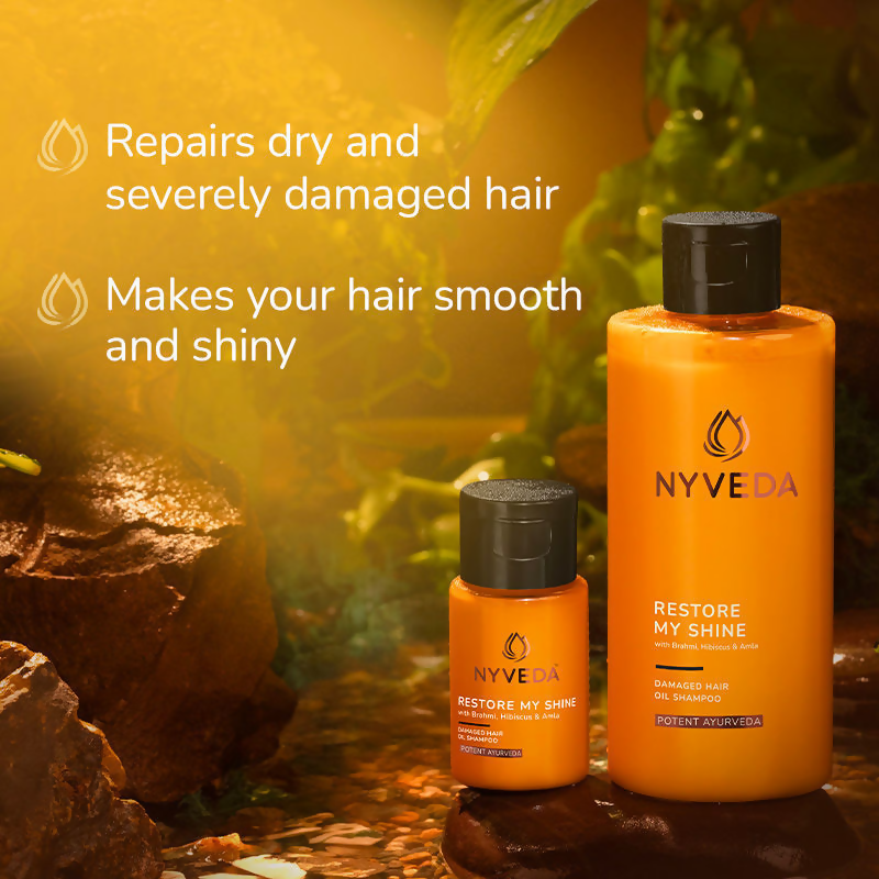 Nyveda Restore My Shine Damaged Hair Oil Shampoo | Swadesiicart