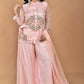 Morchari Women And Hand Embroidery Palazzo Set-Peach - Swadesiicart