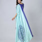 Vastranavya Sky Blue Mandala Print Free Hand Ready to Wear Saree | Swadesiicart