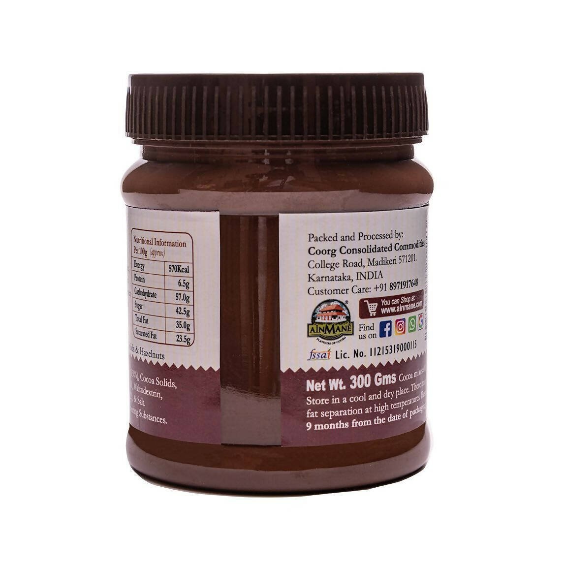 Ainmane Cocoa & Hazelnut Spread - Swadesiicart