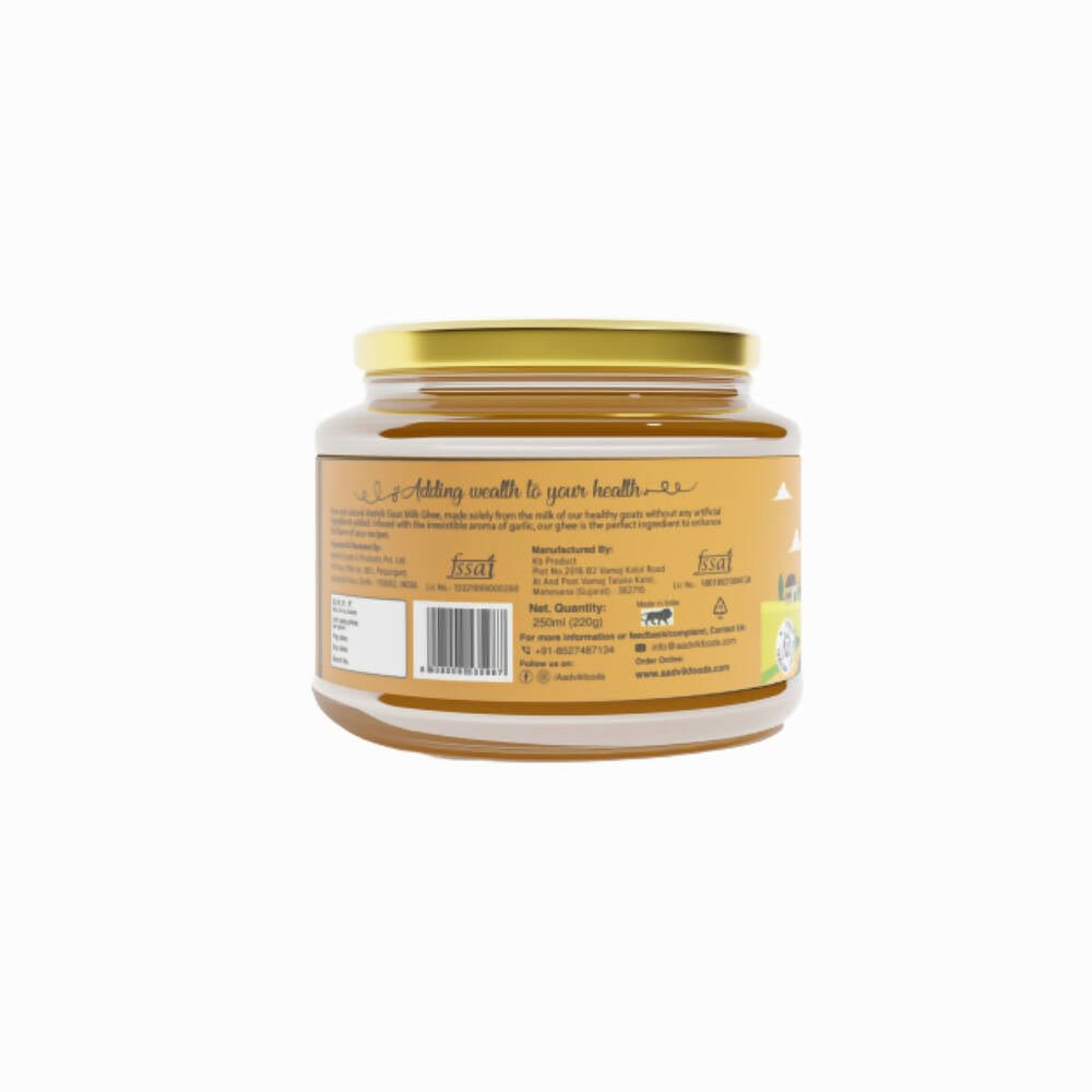 Aadvik A2 Goat Milk Ghee Infused with Garam Masala | Naturally Fed Goats Ghee | Authentic Indian Aromas | Swadesiicart