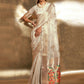 Off White Handwoven Tissue Fabric Festive & Party Style Saree - Emponline | Swadesiicart