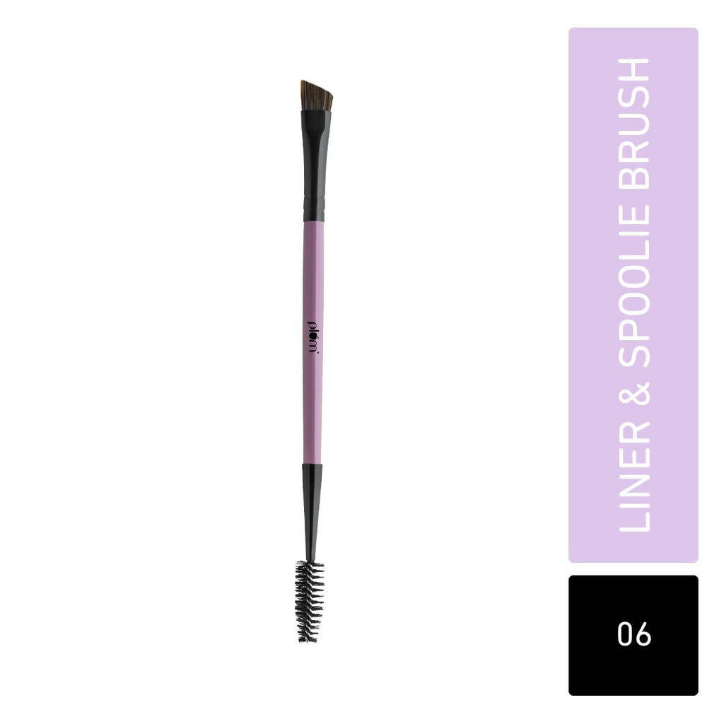 Plum Soft Blend Liner & Spoolie Brush Easy Pick-up 06 - Swadesiicart