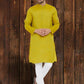 Even Apparels Yellowish Green Wedding Kurta - Green | Swadesiicart