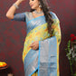 Lorenvalley Fashion Yellow Cotton Woven Design Zari Meenakari Weaving Saree - Swadesiicart