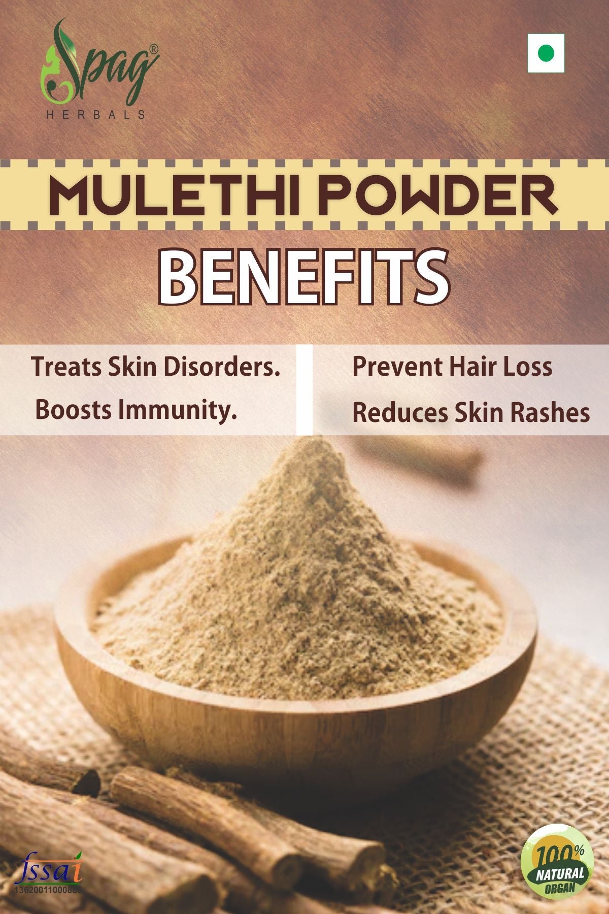 Spag Herbals Mulethi Powder - Swadesiicart