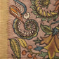 Multicolor Kalamkari Hand Painted Cotton Silk Handloom Saree With Exotic Floral and Peacocks Pallu Design - Global Threads | Swadesiicart