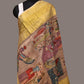Multicolor Kalamkari Hand Painted Kanchipuram Silk Handloom Dupatta with Egyptian Design - Global Threads | Swadesiicart