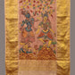 Multicolor Kalamkari Hand Painted Kanchipuram Silk Handloom Dupatta with Krishna Design - Global Threads | Swadesiicart