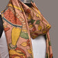 Multicolor Kalamkari Hand Painted Kanchipuram Silk Handloom Dupatta with Krishna Design - Global Threads | Swadesiicart