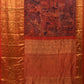Multicolor Kalamkari Hand Painted Kanchipuram Silk Handloom Saree with Ramayana Design - Global Threads | Swadesiicart