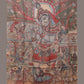 Multicolor Kalamkari Hand Painted Tussar Handloom Dupatta with Krishna Design - Global Threads | Swadesiicart