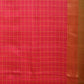 Mustard and Pink Uppada Silk Handloom Saree with Body Buta and Checks Border Design - Global Threads | Swadesiicart