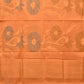 Mustard Khadi Cotton Handloom Saree with All Over Big Flowers Design - Global Threads | Swadesiicart