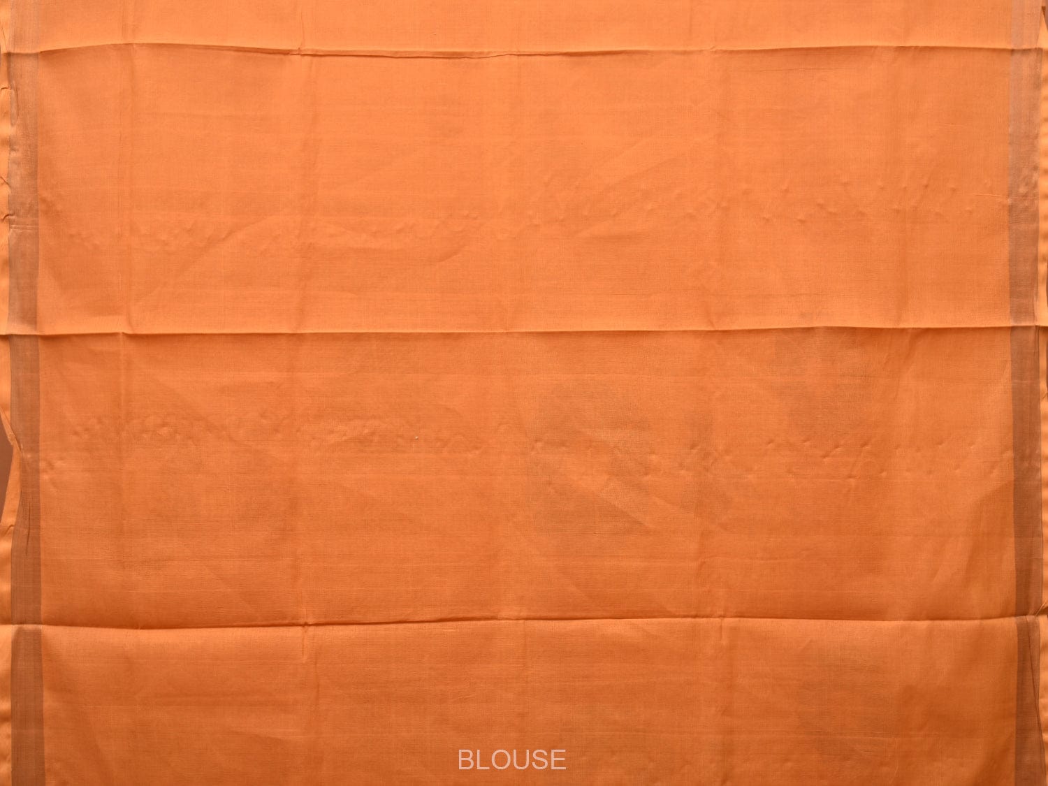 Mustard Khadi Cotton Handloom Saree with All Over Big Flowers Design - Global Threads | Swadesiicart
