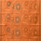 Mustard Khadi Cotton Handloom Saree with All Over Big Flowers Design - Global Threads | Swadesiicart