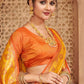 Anaita Mustard Silk Saree With Blouse Piece