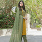 BulBul Aaliya Warm Mustard Cotton Kurta Set with Dupatta - Swadesiicart