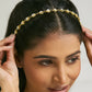 Nuyug 22K Gold-Plated Kundan & Pearl Studded Matha Patti Head Jewellery | Swadesiicart