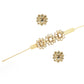 Mominos Fashion Joharkamal Gold-Polished Brass Finish Stone Choker For Women & Girls (Golden) | Swadesiicart