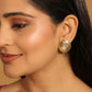 Nuyug 22K Gold-Plated Floral Motif Stud Earrings | Swadesiicart