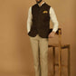 Even Apparels Pure Wool Nehru Jacket - Brown | Swadesiicart