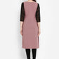 Ahalyaa Women Mauve Printed Straight Kurta | Swadesiicart
