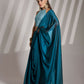 Blue Satin Rangoli Solid Fancy Designer Saree - Nafisa