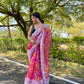 Vamsee Pink Organza Saree - Swadesiicart