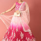 House of Panchhi Rose Tone Shadding Net Sequinse Work Lehenga & Blouse, Dupatta | Swadesiicart